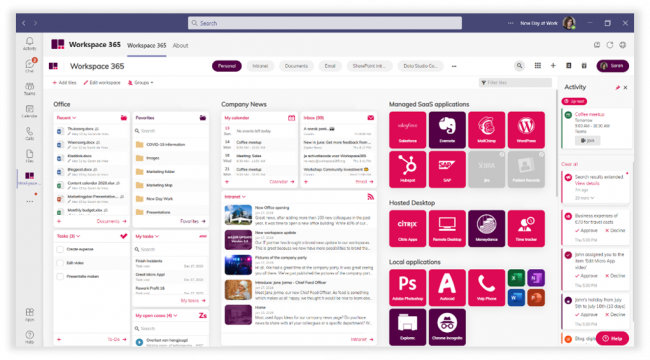 Workspace 365 on Teams